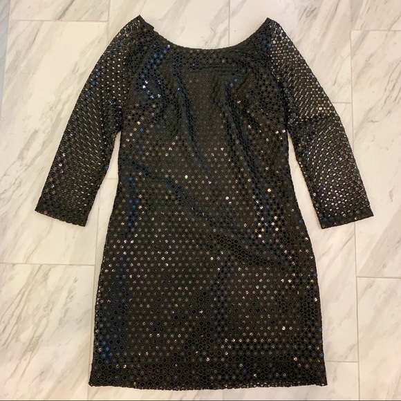 Lilly Pulitzer Black Sequined Aaliyah Dress. - Picture 5 of 7